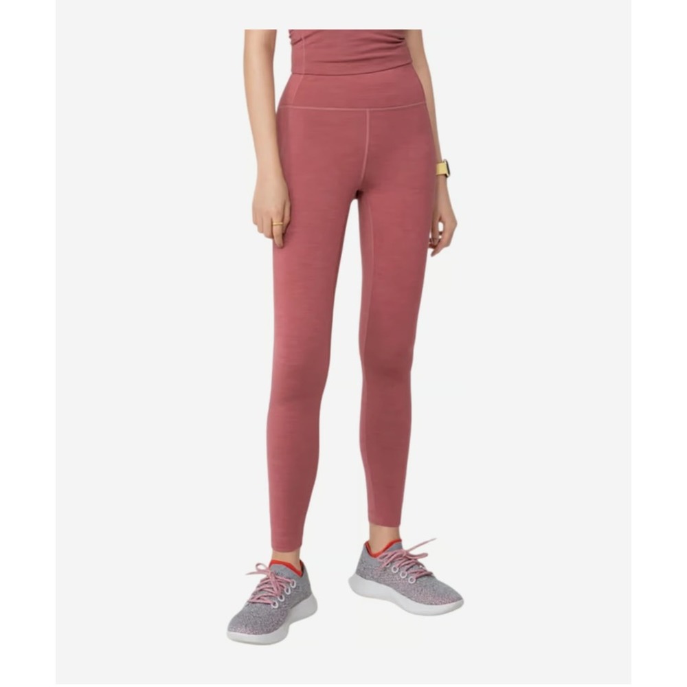 Allbirds Natural Legging Large Pink Heathered Merino Wool Tencel High Rise